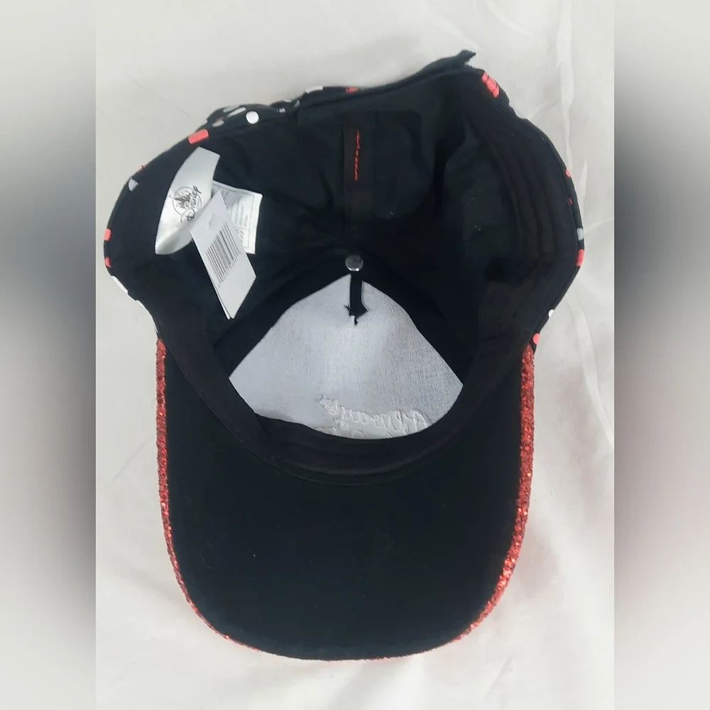 Disney Parks Minnie Mouse Youth Hat Glitter Sequin Bow Always Be You Cap Black